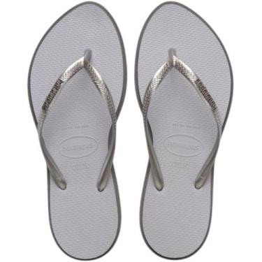 Imagem de Chinelo Feminino Havaianas REF: SLIM POINT, Cinza, 37