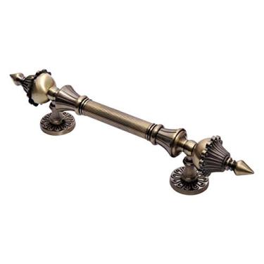 Imagem de P9IDEDFH Puxadores antigos puxadores acessórios para móveis maçaneta de porta puxador de liga de zinco antigo portão de entrada de hotel maçaneta de porta de shopping center (cor: bronze vermelho