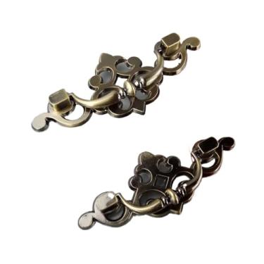 Imagem de Puxadores de ferragens de móveis de bronze antigo puxadores de gaveta de porta deslizante guarda-roupa armários de cozinha armário cômoda puxador 2 peças (85 mm)