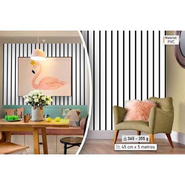 Imagem de Papel de Parede Adesivo PVC Estampa Listrado 5 Metros - Top Rio