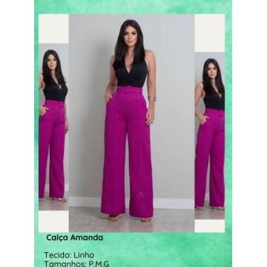 Imagem de Calça alfaiataria - Uau modas , Roxo, M