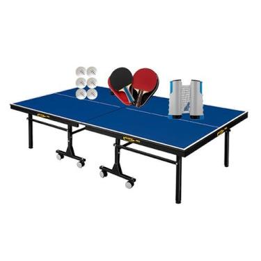 Imagem de MESA PING PONG 1008 KLOPF + 2 Kits c/ Estojos + Rede Retrátil