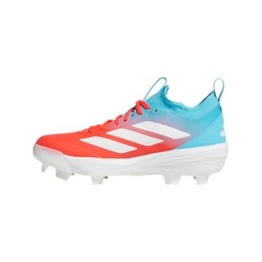 Imagem de adidas Tênis de beisebol masculino Adizero Impact TPU Candy, Ciano brilhante/branco/vermelho brilhante, 42