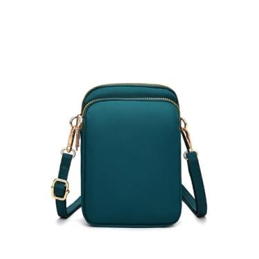 Imagem de Bolsa tiracolo feminina, linda carteira para celular, bolsa transversal para smartphone, Verde
