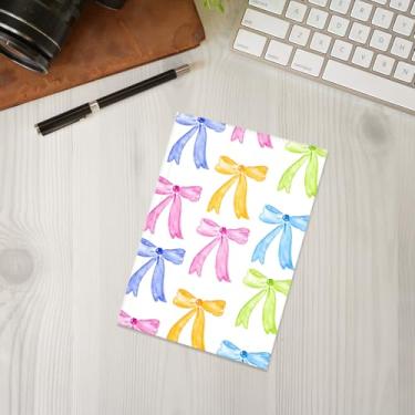 Imagem de Caderno com laço multicolorido, caderno A5 para anotações de escritório, agenda de 21 x 14,7 cm, agenda de viagem, 3