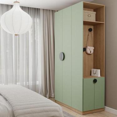 Imagem de Conjunto Modulado Joy 2 Peças Nicho com 2 Gavetas e Sapateira Cabecasa