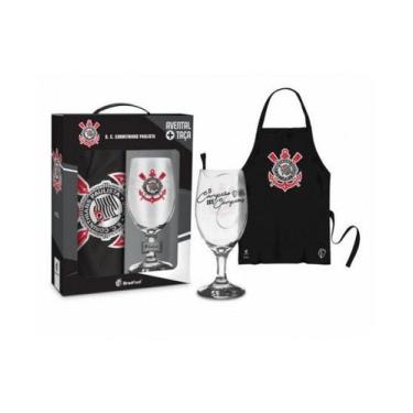 Imagem de Taça e avental de churrasqueiro - corinthians licenciado - CRB