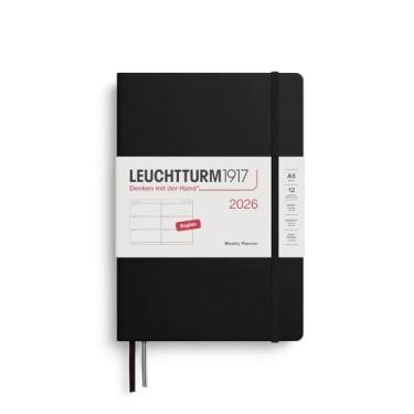 Imagem de Caderno horizontal semanal Leuchtturm 372706, começa em janeiro de 2026, A5, preto