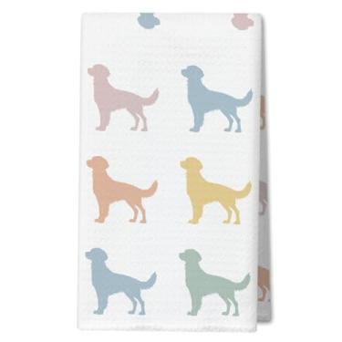 Imagem de WwongxianB Toalhas de cozinha de cachorro fofas decorativas, toalhas de chá engraçadas toalhas de mão panos de prato altamente absorventes 40 x 61 cm, decoração de sala de jantar de banheiro