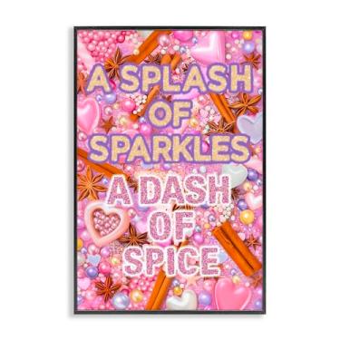 Imagem de Stupell Industries Arte giclée emoldurada branca Splash of Sparkle Dash Of Spice, design de Jess Stempel, 61 x 40 cm