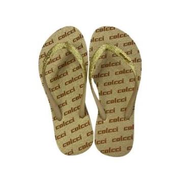 Imagem de Chinelo Feminino Colcci Correia Fina Glam Mono Metal-Feminino