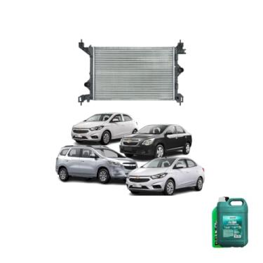 Imagem de Kit Radiador GM Cobalt/Spin/Prisma/Onix 2017 Com Aditivo Paraflu Verde e Água Desmineralizada