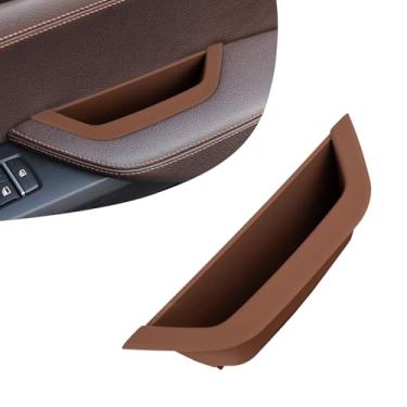 Imagem de DIRBOERF Compartimento de armazenamento de alça de braço para porta esquerda marrom compatível com BMW X3 F25 2010-2016 X4 F26 2014-2017 tampa lateral do motorista caixa de armazenamento capa de apoio