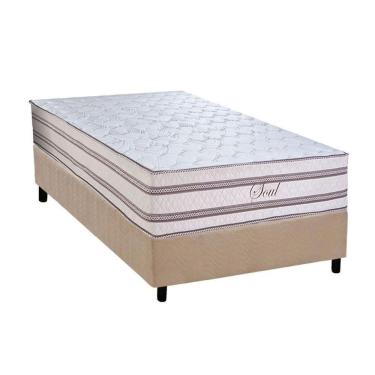 Imagem de Conjunto Box Solteiro: Colchão Molas Paropas Ensacadas Soul + Base Crc Suede Clean (88x188)