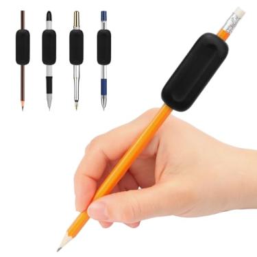 Imagem de Sayene Pacote com 5 alças de lápis com peso de silicone de 28,3 g - Auxílio de escrita para crianças, adultos, necessidades especiais com autismo, TDAH, tremores, disgrafia - Melhora a postura de