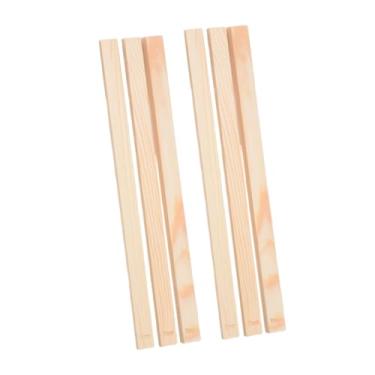 Imagem de Fenteer Conjunto de 6 guias de madeira para rolo de massa, tiras de medição para medir a espessura de biscoitos, pizzas e massas. Ideal para artesanato