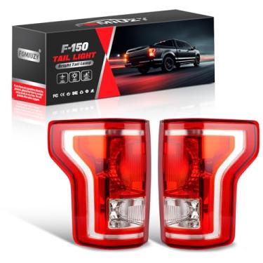 Imagem de FOMIUZY Conjunto De Luzes Traseiras Compatível Com Ford F150 F-150 Xlt 2015 2016 2017 Traseira Esquerda Motorista Direito Passageiro Luz Traseira Freio Pisca Capa Traseira Substitui Fo2800239 Fo2801