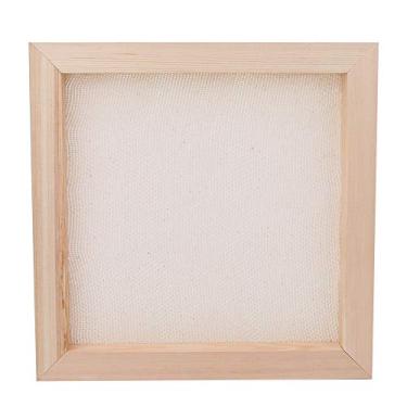 Imagem de CUOFYUNL Aro de madeira para bordado quadrado ponto cruz aro bordado à mão ferramenta de artesanato de costura