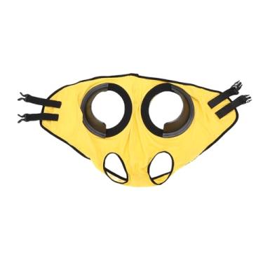 Imagem de AUNMAS Capa de Proteção para Os Olhos do Cavalo, Ajustável Respirável à Prova de Areia Máscara para Os Olhos do Cavalo Suprimentos para Treinamento de Corrida (Yellow)