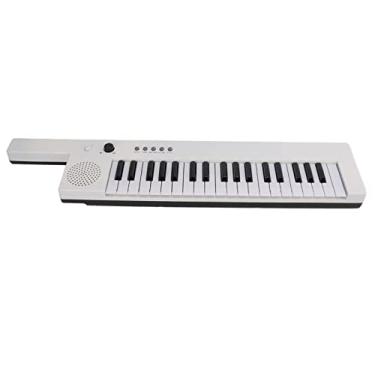 Imagem de Luqeeg Teclado de 37 Teclas, Piano, Guitarra Portátil, órgão Eletrônico, Mini Keytar Com Polifonia de 32 Notas, Função de Microfone para Entusiastas de Música, 4,4 X 1,5", Alto-falante único