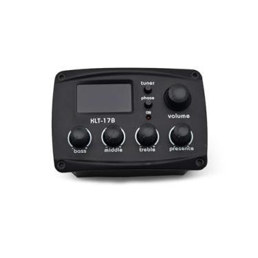 Imagem de Captador de violão acústico com controle frequência em quatro seções afinador doze taxas médias saída áudio 6 35 para ac