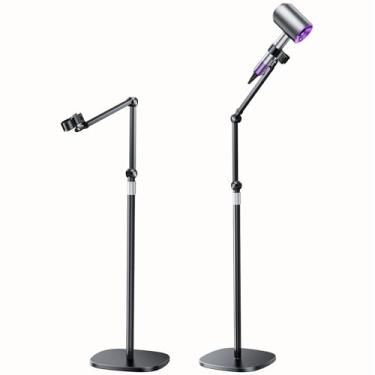 Imagem de nediea Suporte Para Microfone, Microfone De Chão Com Braço Articulado Canto E Podcast, 60,63-70,87 Polegadas, Ajustável Em Altura Palco Estúdio, Universal Base Resistente