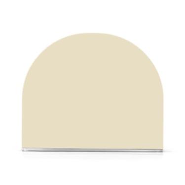 Imagem de Qilmy Porta-guardanapos de acrílico de cor sólida bege creme, suporte de guardanapo de coquetel de plástico transparente para mesas de restaurante de cozinha, 1 peça