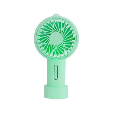 Imagem de Ventilador Portátil Para Mesa Recarregável com Base Cor Verde