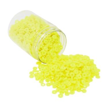 Imagem de Mandala Crafts Kit de contas de argila de polímero neon de 4 mm para pulseiras da amizade - 6000 contas neon Heishi de disco para fazer joias espaçadores redondos - contas planas para fazer pulseiras