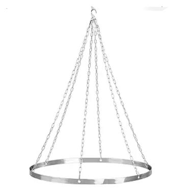 Imagem de awagas Kit de pendurar cortinas de teto metálicas prateadas