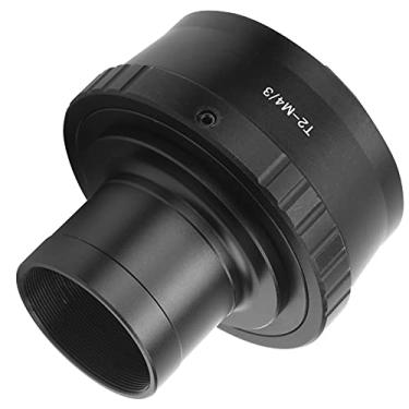 Imagem de Cryfokt Anel Adaptador de Telescópio de Liga de Alumínio de 1,25 pol. para Câmera M4/3, Fácil Instalação para Imagens de Telescópio Astronômico, Anel de Montagem T Preto de 1,25 pol., para