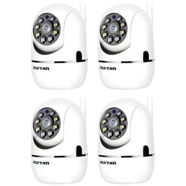 Imagem de ANJ.GG Câmera de Segurança IP, Uso Interno/Externo, Estilo Domo, HD 720p/1080p, Detecção de Movimento, Monitoramento Residencial/Bebê/Pet, A10-branco*4, Wi-Fi/Com fio, Áudio 2 Vias, AC/DC