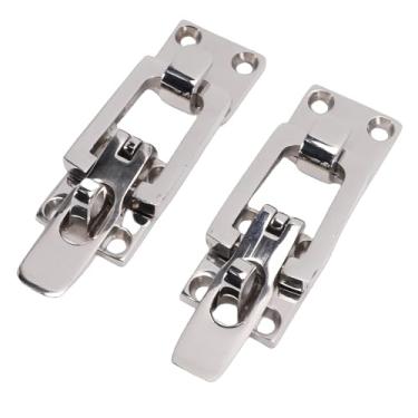 Imagem de Jiawu Trava Anti-chocalho para Barco, 2 Pacotes de Aço Inoxidável Com Tampa, Trava de Braçadeira, Armário de Escotilha para Barcos, Iate, Rv