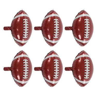 Imagem de GLOGLOW Material Escolar Folha de Alumínio Reutilizável Seguro Não Tóxico Decorações de Festa de Futebol de Tamanho Grande para Festa Temática Esportiva de Aniversário de Menino, 53 X 51 Cm 6 Peças