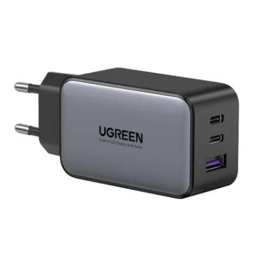 Imagem de Carregador Ugreen 3 Em 1 Gan X 65w, Porta USB C E USB A
