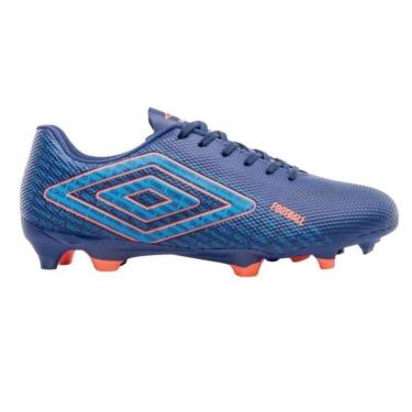 Imagem de Chuteira Campo Umbro Football Unissex - Azul/Coral-Unissex