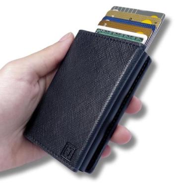 Imagem de Carteira Masculina Porta Cartoes Exclusive Cor Ravenna Desenho Do Teci