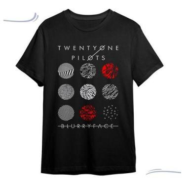 Imagem de Camiseta Basica Blurryface Twenty One Pilots Banda Musica, P, Preto