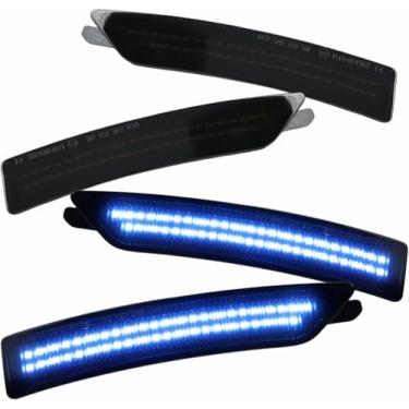 Imagem de ZDEERAOTO Kit de luzes LED para para-choque dianteiro e traseiro LED para Ford Mustang S650, substituição para Mustang Gen7 2024 2025, lâmpadas de marcador de para-choque lateral de lente fumada