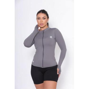 Imagem de Camisa Térmica Uv Blusa Tecido Gelado Proteção Solar Zíper - - Raioon,