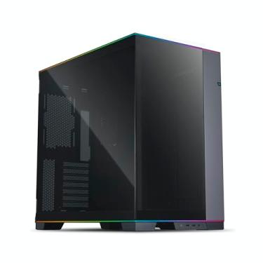 Imagem de LIAN LI O11D EVO RGB Capa para PC para Jogos E-ATX - Chassi Torre Média com Tiras de Iluminação ARGB, Painéis de Vidro Temperado Frontal e Lateral, Chassi Reversível (Harbor Grey RGB)