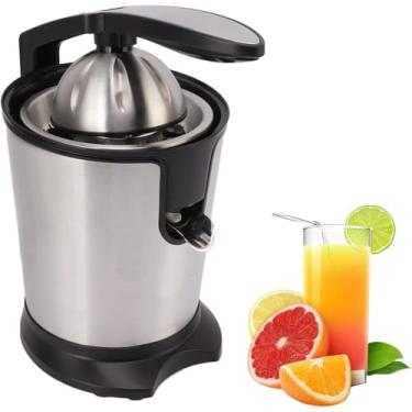 Imagem de Espremedor de Citrus Elétrico Aço Inoxidável 160W com Alça Humanizada Base Estável e Filtração Eficiente para Frutas Cítricas Gengibre