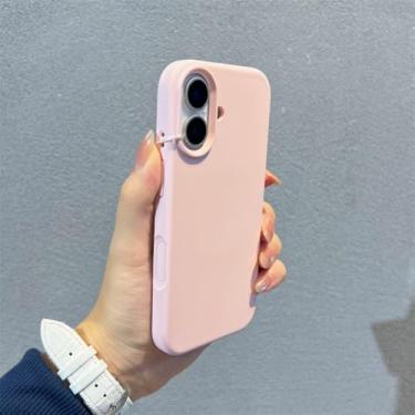 Imagem de Capa magnética invisível de silicone líquido para iPhone 17 Air 16 15 Plus 14 13 12 11 Pro Max com câmera integrada, rosa, para iPhone 15 Pro Max.