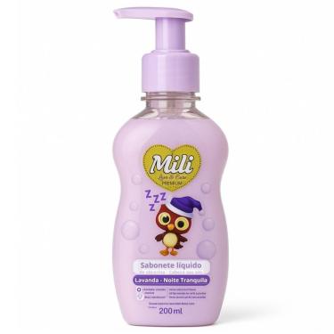 Imagem de Sabonete líquido de glicerina  Lavanda  Mili  Love & Care Premium 200 ml  Zero Lágrimas, Zero Sulfato, Zero Corante