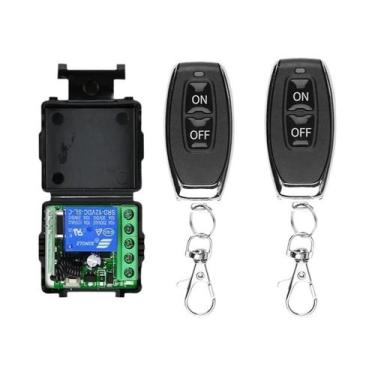 Imagem de Receptor De Relé RF 12V 1CH 433Mhz Com Controle Remoto Sem Fio Para Fe