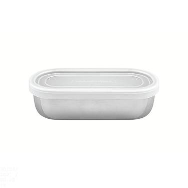Imagem de Pote Para Alimentos Tramontina Freezinox Em Aço Inox Com Tampa Plástica 0,4 L Tramontina