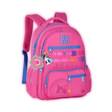 Imagem de Mochila Costas Rebecca Bonbon Chaveiro 3D Reforçada Escolar, Rosa