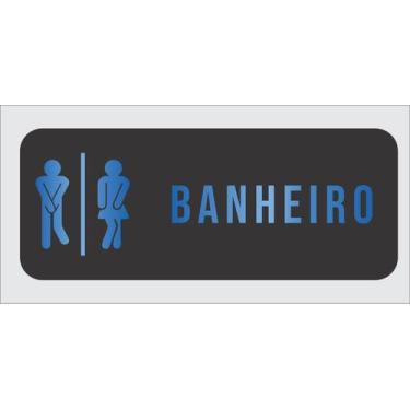 Imagem de Placa de sinalização Banheiro Masculino e Feminino Divertidos em acríl