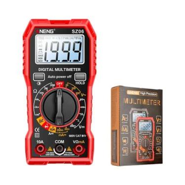Imagem de Multímetro Digital 600V AC/DC 1999 Contagens Voltímetro Ohmímetro Test