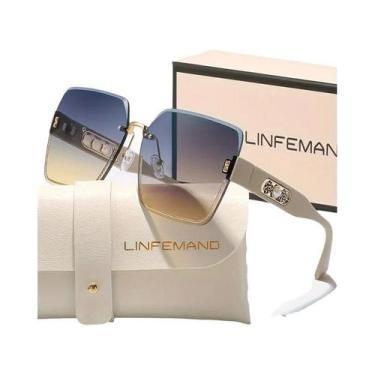 Imagem de Óculos De Sol Femininos Com Gradiente, Decoração De Pérolas E Flores, 